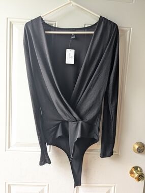 Windsor Black Sparkle Bodysuit